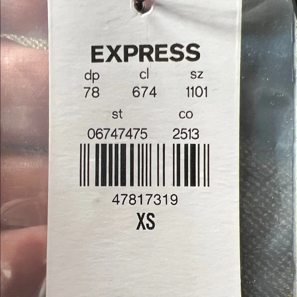 Express Women's Charcoal Brown Tan Blazer - Picture 7 of 7